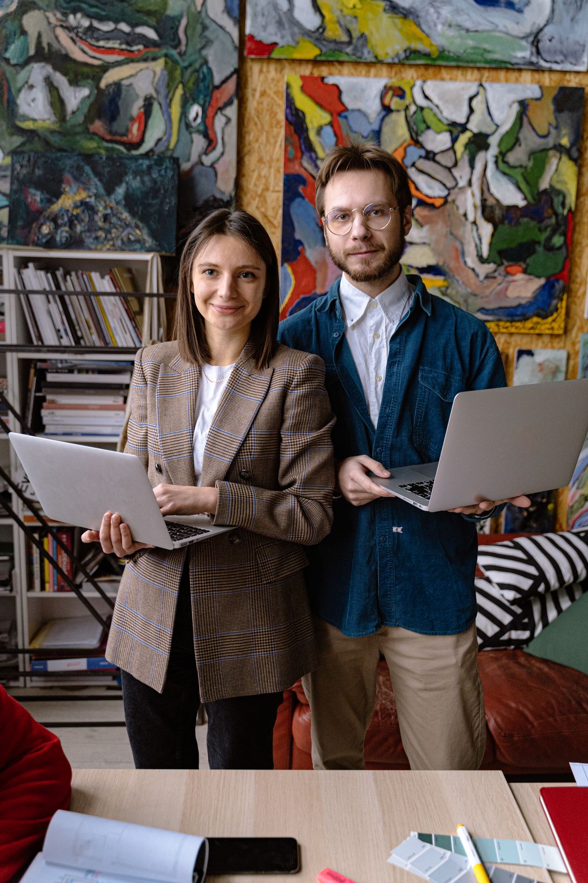The Brand Bomb team collaborating on a project